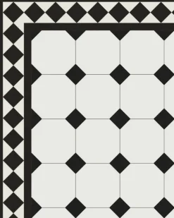 Winckelmans Oktagonklinker|Klinker Hall|Oktagonklinker - 15 x 15 cm vit/svart