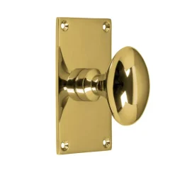 sekelskifte Knoppar I Mässing|Köksknoppar|Oval knopp med bottenplatta - Mässing 40 x 70 mm