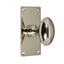 sekelskifte Knoppar I Nickel|Köksknoppar|Oval knopp med bottenplatta - Nickel 40 x 70 mm