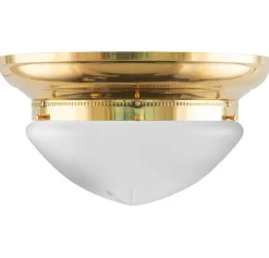 Karlskrona Lampfabrik Stora Taklampor|Plafonder|Plafond - Taklampa Frödingplafond 300 mässing, slipat mattglas