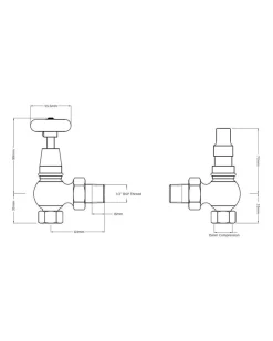 Arroll Limited Radiatorer|Ventiler & Vred|Radiatorventil - Chesterfield krom