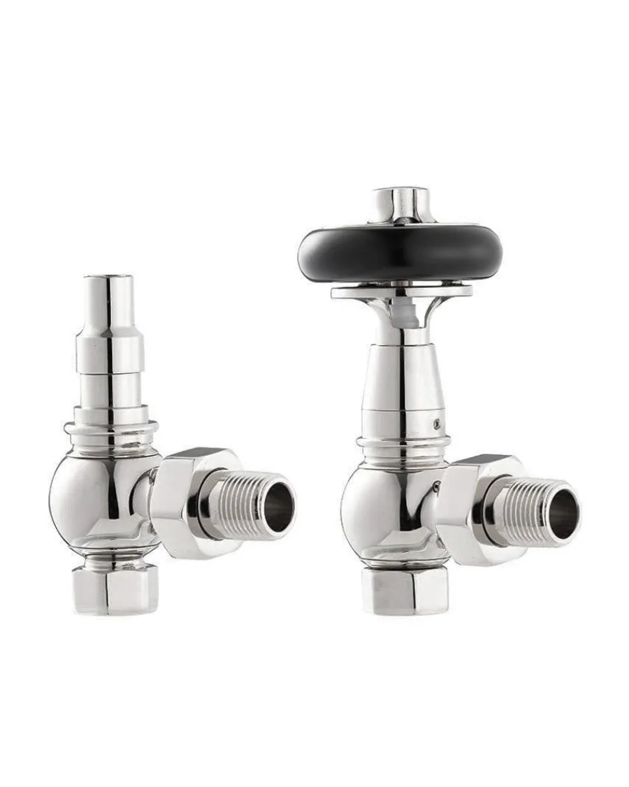 Arroll Limited Radiatorer|Ventiler & Vred|Radiatorventil termostat - Kensington krom/trä