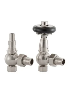 Arroll Limited Radiatorer|Ventiler & Vred|Radiatorventil termostat - Kensington borstat nickel/trä