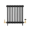 Arroll Limited Radiatorer|Ventiler & Vred|Radiatorventil termostat - York (vinklad) nickel/trä