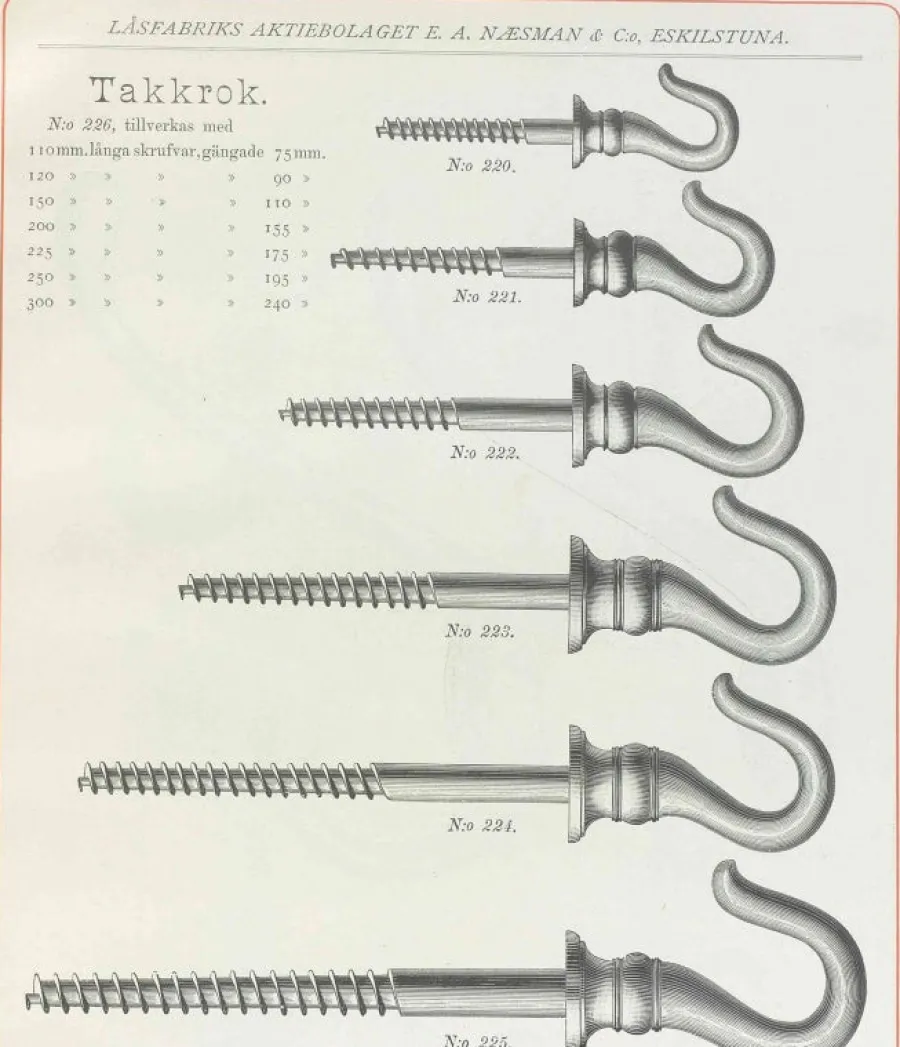 NEXA TECHNOLOGIES Krokar|Krokar & Hängare|Stor takkrok - Nickel - utan skruvstift