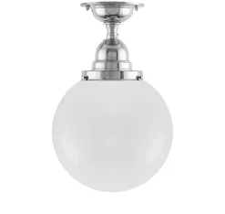 Karlskrona Lampfabrik Klotlampor - Tak|Taklampa - Byström 100 nickel, klotskärm