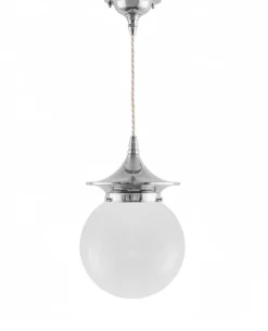 Karlskrona Lampfabrik Pendellampor|Klotlampor - Tak|Taklampa - Dahlberg sladdpendel 100 nickel, klotskärm