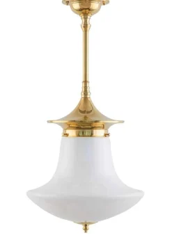 Karlskrona Lampfabrik Pendellampor|Taklampa - Dahlbergspendel 100 mässing, klottrattskärm