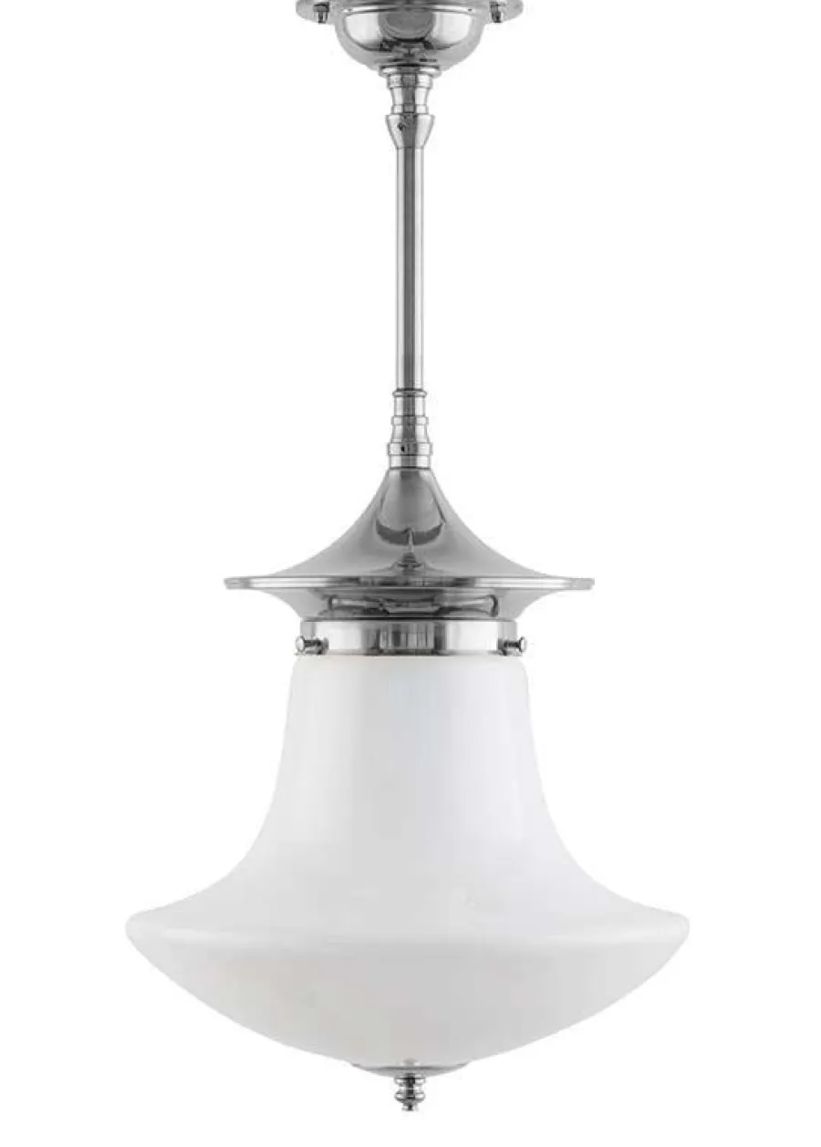 Karlskrona Lampfabrik Pendellampor|Taklampa - Dahlbergspendel 100 nickel, klottrattskärm