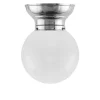 Karlskrona Lampfabrik Plafonder|Klotlampor - Tak|Taklampa - Frödingplafond 100 nickel, vit klotskärm