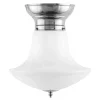 Karlskrona Lampfabrik Plafonder|Taklampa - Frödingplafond 100 nickel, klottrattskärm