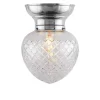 Karlskrona Lampfabrik Plafonder|Taklampa - Frödingplafond 100 nickel, klardroppe