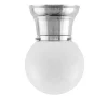 Karlskrona Lampfabrik Små Taklampor|Plafonder|Taklampa - Frödingplafond 80 nickel, opalvit klot