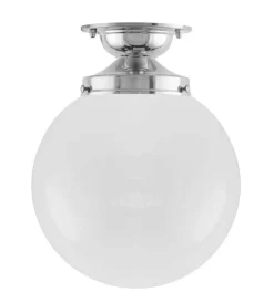 Karlskrona Lampfabrik Klotlampor - Tak|Taklampa - Lundkvist 100 nickel, klotskärm