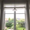 Karlskrona Lampfabrik Skomakarlampor|Taklampa - Skomakarsladd nickel, vit skärm 25 cm