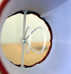 Karlskrona Lampfabrik Plisserade Lampskärmar|Textilskärm d130 (Klämf/Röd)