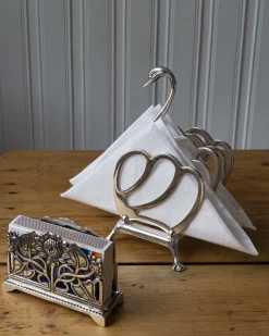 STILARS di GOBBI ANGELO S.n.c. Presenttips|Toast- & servettställ silver - Svan