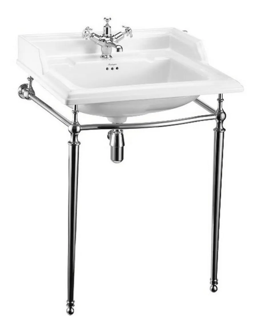 Badex AB Tvättställ|Tvättställ Med Ställning|Tvättställ - Burlington Classic 65 cm, kromställning