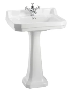 Badex AB Tvättställ Med Pelare|Tvättställ|Tvättställ - Burlington Edwardian 56 cm, piedestal