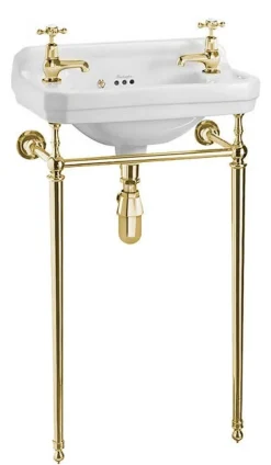 Badex AB Tvättställ|Tvättställ Med Ställning|Tvättställ Burlington - Edwardian JR 51 cm med mässingsställning