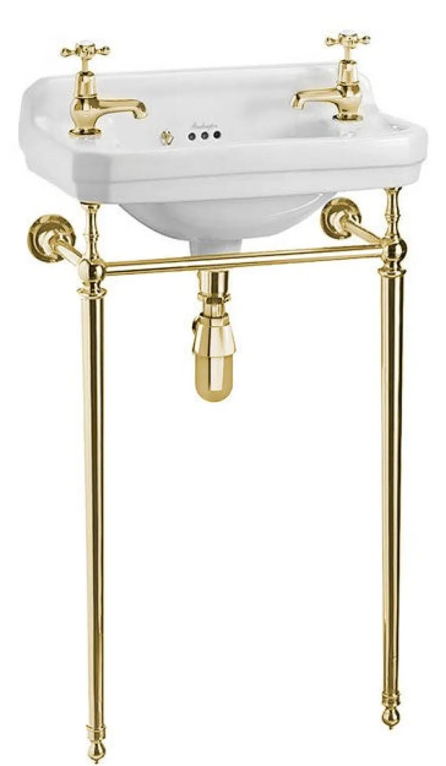 Badex AB Tvättställ|Tvättställ Med Ställning|Tvättställ Burlington - Edwardian JR 51 cm med mässingsställning