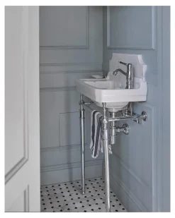 Badex AB Tvättställ|Tvättställ Med Ställning|Tvättställ - Burlington Edwardian JR 51 cm med kromställning