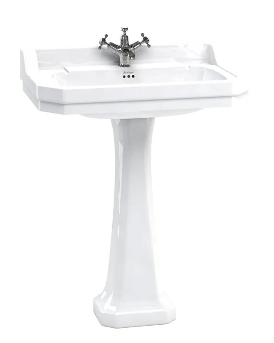 Badex AB Tvättställ Med Pelare|Tvättställ|Tvättställ - Burlington Edwardian 80 cm, piedestal