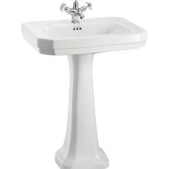 Badex AB Tvättställ Med Pelare|Tvättställ|Tvättställ - Burlington Victorian 61 cm med piedestal