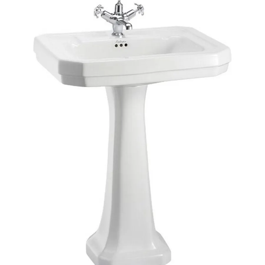 Badex AB Tvättställ Med Pelare|Tvättställ|Tvättställ - Burlington Victorian 61 cm med piedestal