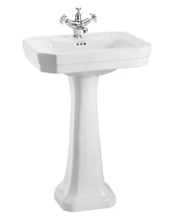 Badex AB Tvättställ Med Pelare|Tvättställ|Tvättställ - Burlington Victorian 56 cm med piedestal
