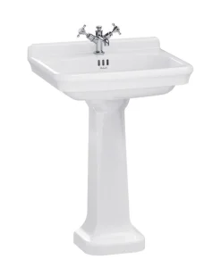 Badex AB Tvättställ Med Pelare|Tvättställ|Tvättställ - Guild 62 cm, piedestal