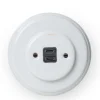 Fontini S.A. Infällda Strömbrytare|Vit Porslin Infällt Fontini|USB-C uttag vitt porslin - Fontini infällt