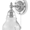 Karlskrona Lampfabrik Vägglampor I Nickel|Vägglampor Med Glaskupa|Vägglampa - Adelborg nickel, slipat mattglas