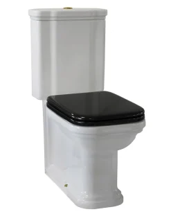 KERASAN S.R.L. Golvstående Toaletter|WC - Art Deco golvstående toalett med spolknapp & sits - Brons