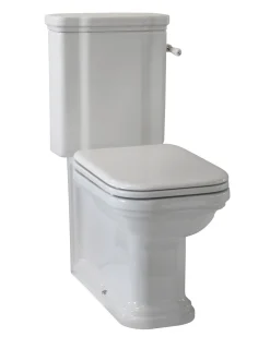 KERASAN S.R.L. Golvstående Toaletter|WC - Art Deco golvstående toalett med spolvred & sits - Krom