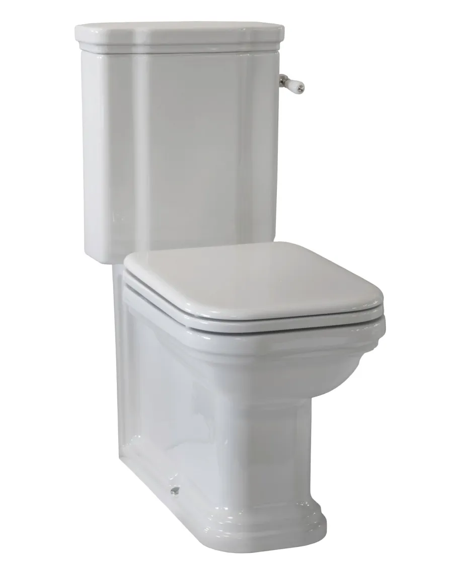 KERASAN S.R.L. Golvstående Toaletter|WC - Art Deco golvstående toalett med spolvred & sits - Krom
