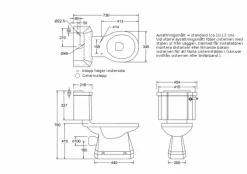 Badex AB Golvstående Toaletter|WC - Burlington golvstående toalett, smal cistern & sits