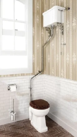 Badex AB Högspolande Toaletter|WC - Burlington högspolande toalett, svart metallcistern & sits