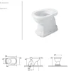 KERASAN S.R.L. Högspolande Toaletter|WC - Camden högspolande toalett krom, väggcistern & sits