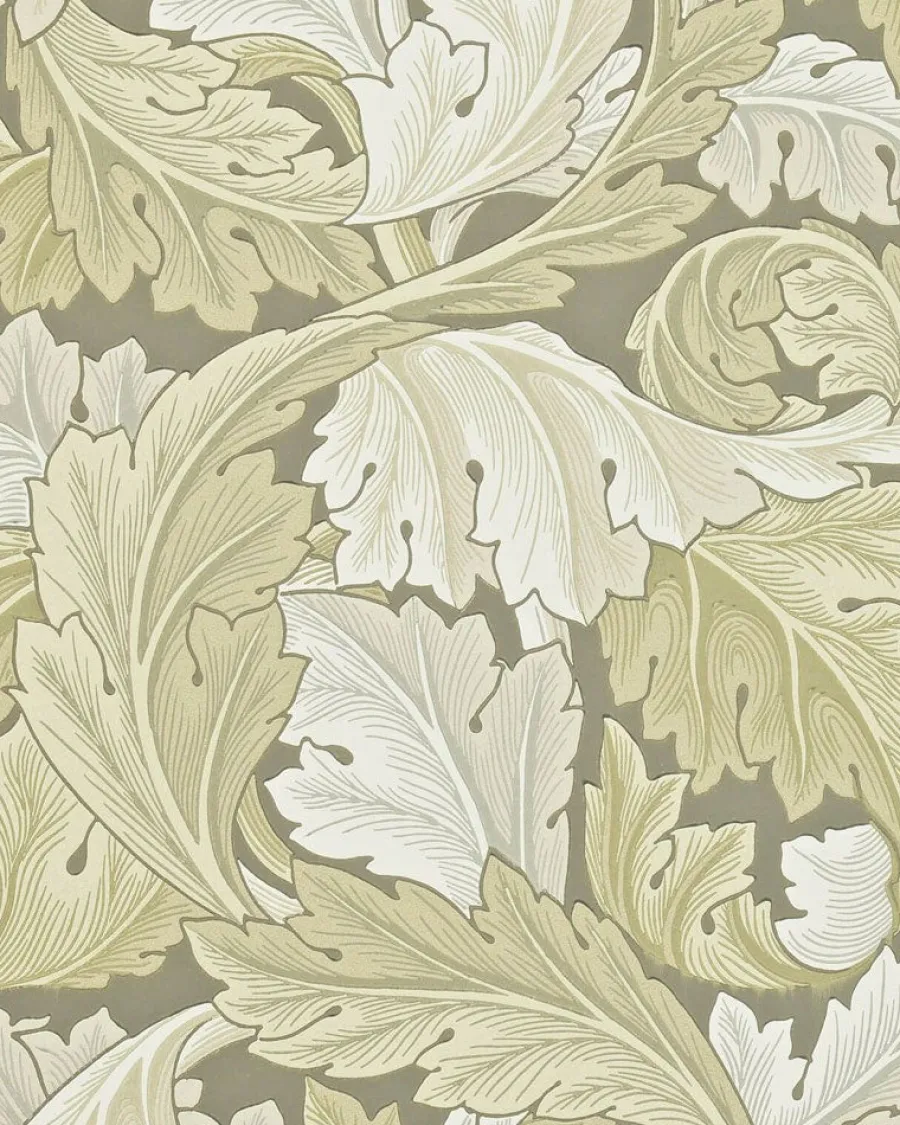 Sanderson Design Group Brands Ltd Mönstrade Tapeter|Blommiga Tapeter|William Morris & Co. Tapet - Acanthus Stone