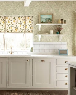 Sanderson Design Group Brands Ltd Mönstrade Tapeter|Blommiga Tapeter|William Morris & Co. Tapet - Apple indigo antique
