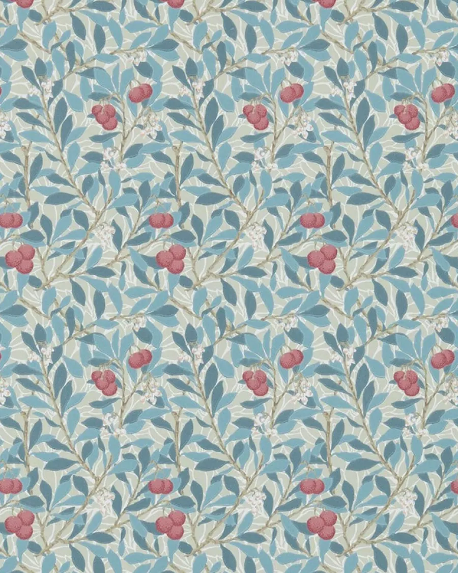Sanderson Design Group Brands Ltd Mönstrade Tapeter|Blommiga Tapeter|William Morris & Co. Tapet - Arbutus Woad/Russet