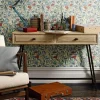 Sanderson Design Group Brands Ltd Mönstrade Tapeter|Blommiga Tapeter|William Morris & Co. Tapet - Arbutus Thyme/Coral