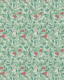 Sanderson Design Group Brands Ltd Mönstrade Tapeter|Blommiga Tapeter|William Morris & Co. Tapet - Arbutus Thyme/Coral