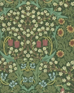 Sanderson Design Group Brands Ltd Mönstrade Tapeter|Blommiga Tapeter|William Morris & Co. Tapet - Blackthorn Green