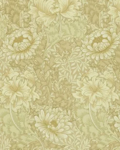 Sanderson Design Group Brands Ltd Mönstrade Tapeter|Blommiga Tapeter|William Morris & Co. Tapet - Chrysanthemum Ivory/Canvas
