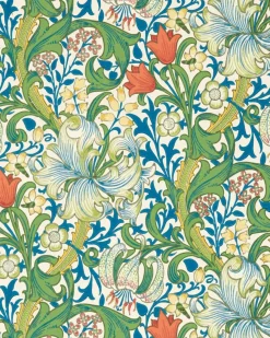 Sanderson Design Group Brands Ltd Mönstrade Tapeter|Blommiga Tapeter|William Morris & Co. Tapet - Golden Lily Twister