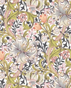 Sanderson Design Group Brands Ltd Mönstrade Tapeter|Blommiga Tapeter|William Morris & Co. Tapet - Golden Lily Espresso