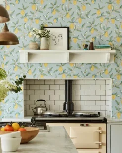 Sanderson Design Group Brands Ltd Mönstrade Tapeter|Blommiga Tapeter|William Morris & Co. Tapet - Lemontree sage