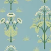 Sanderson Design Group Brands Ltd Mönstrade Tapeter|Blommiga Tapeter|William Morris & Co. Tapet - Meadow Sweet Mineral Blue